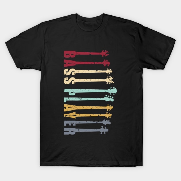 BASS PLAYER with bass guitar necks funny bassist gift T-Shirt by star trek fanart and more